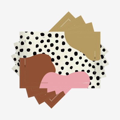 1805 - Kit 4 peças - Jogo Americano Dupla Face Linho - Estampa 03 